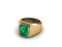 George's 22k Yellow Gold Custom Pinky emerald Ring For Men